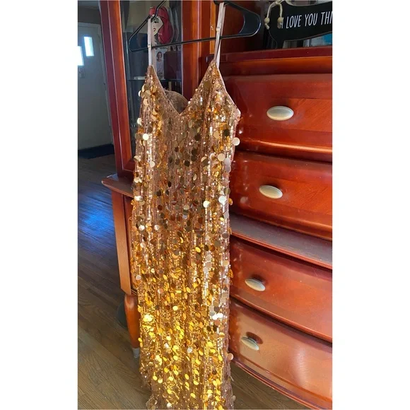 Gold Sequin Dress - Picture 2 of 6
